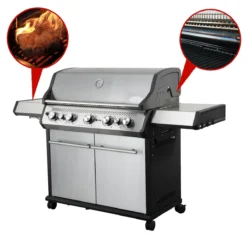 SANTOS S-518 Mit Seiten- & Heckbrenner, Edelstahl Inkl. Drehspieß, Rostheber & Silikonablage & Graviertes ZWILLING Pro Messer 19 SANTOS S-518 Mit Seiten- & Heckbrenner, Edelstahl Inkl. Drehspieß, Rostheber & Silikonablage & Graviertes ZWILLING Pro Messer -Gasgrills Verkaufsgeschäft 0995ddb8e95aea32df12a148fb3f8cac