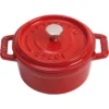STAUB Mini Cocotte, 10 Cm, Kirsch-Rot, Gusseisen