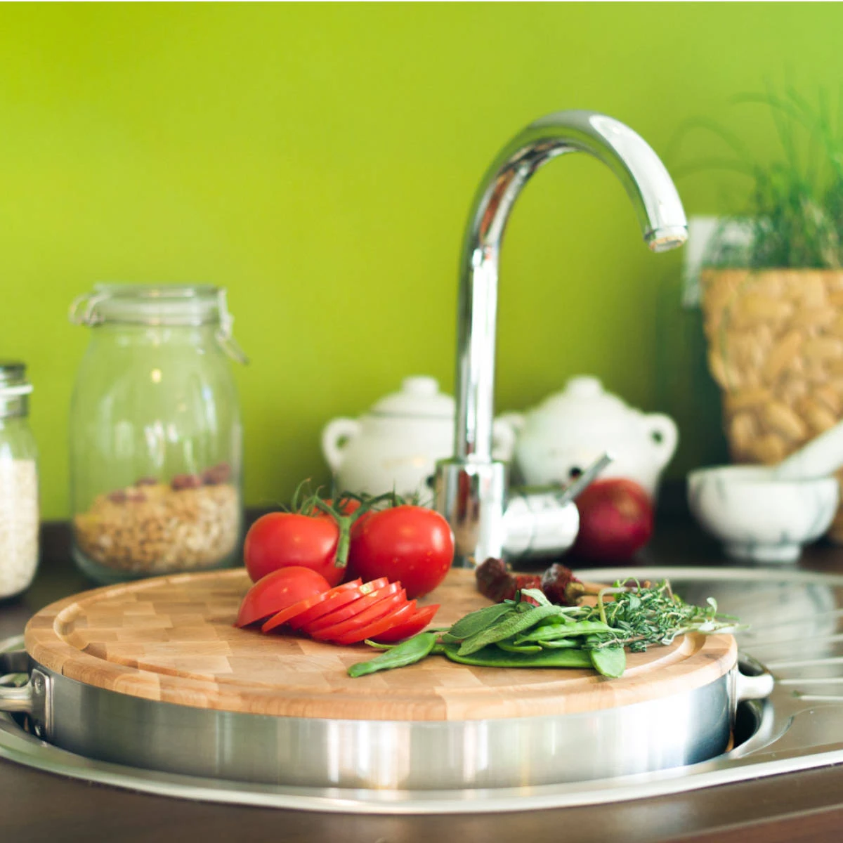 Boos Blocks Hackblock Mit Edelstahlring Stirnholz Classic, Ahorn Ø 38 Cm 1 Boos Blocks Hackblock Mit Edelstahlring Stirnholz Classic, Ahorn Ø 38 Cm