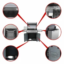SANTOS S-418 Mit, 30 Mbar Für PT, ES, NL, BE, FR, Schwarz -Gasgrills Verkaufsgeschäft 64355148adbedbfc9a65b292b09e564d