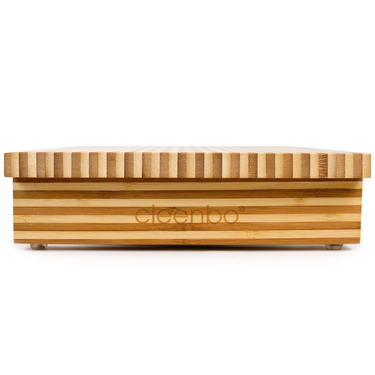 Cleenbo Classic Schneidebrett 43x29 Cm, Bambus Bicolor Mit Edelstahlwanne 4 Cleenbo Classic Schneidebrett 43x29 Cm, Bambus Bicolor Mit Edelstahlwanne – Bild 4