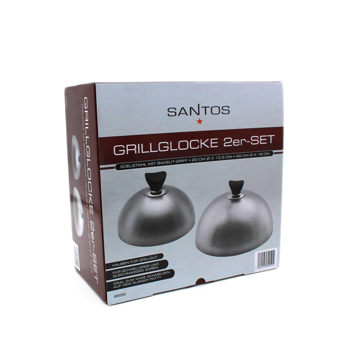 SANTOS Grillglocke Edelstahl, 2er Set 7 SANTOS Grillglocke Edelstahl, 2er Set – Bild 7