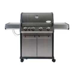 SANTOS S-401 Mit Seitenkocher, Edelstahl -Gasgrills Verkaufsgeschäft santos s 401 mit seitenkocher edelstahl frontansicht 383f6ea279f27bb7a41d74b3a9d08211