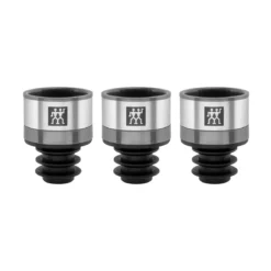 ZWILLING FRESH & SAVE Vakuum Edelstahl Weinverschluss Set, 3-teilig, Grau